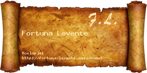 Fortuna Levente névjegykártya