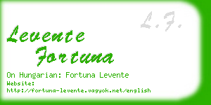 levente fortuna business card